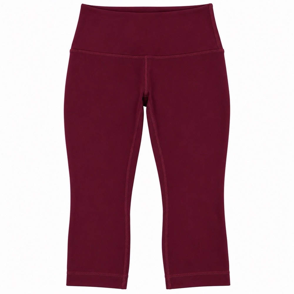 Lululemon Align Crop 21" with a hidden waistband pocket 2 burgundy